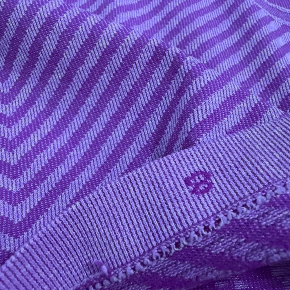 Women Lululemon Swiftly Tech Long Sleeve Crew Heathered Tender Violet Size 8 - Picture 6 of 8